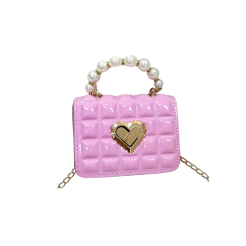 Bolso pink gold heart