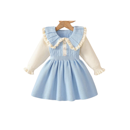 Vestido celeste de punto