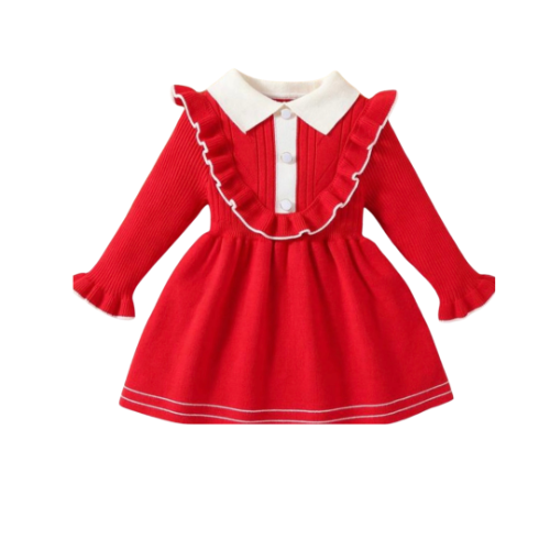 Vestido rojo de punto