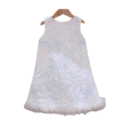 Vestido blanco lentejuelas