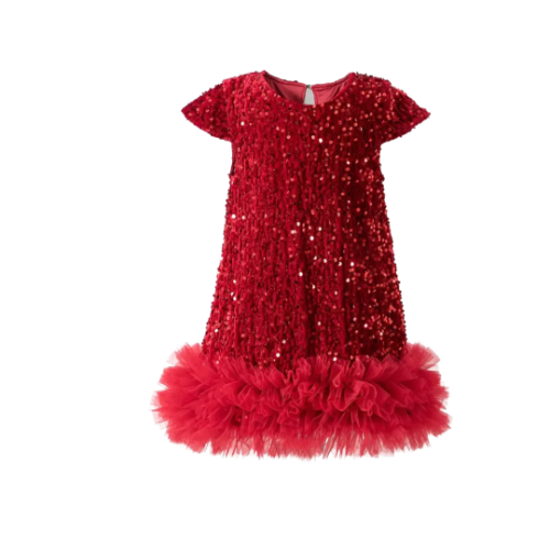 Vestido red shimmer
