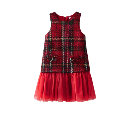 Vestido escoces rojo