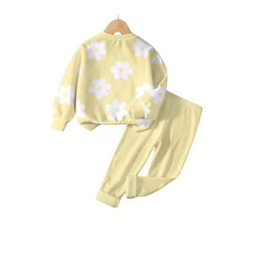 Conjunto amarillo flores