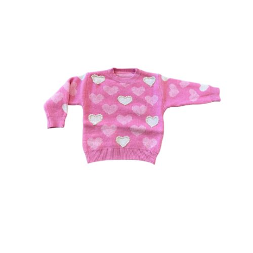 Sueter corazon perlas