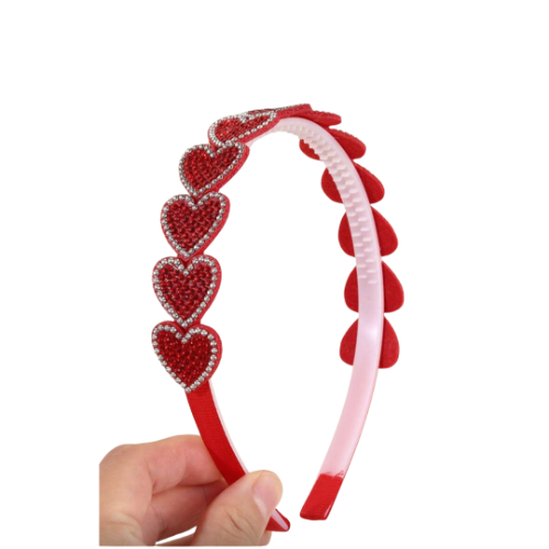 Diadema corazon brillos