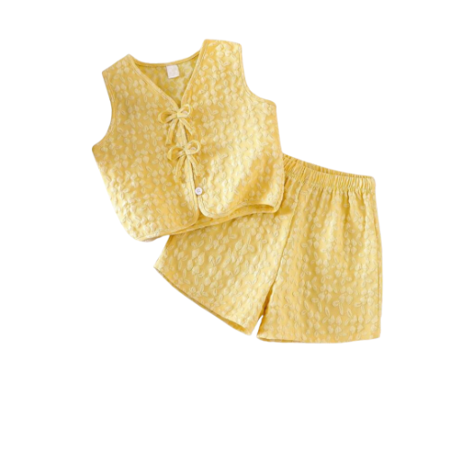 Conjunto bordado amarillo