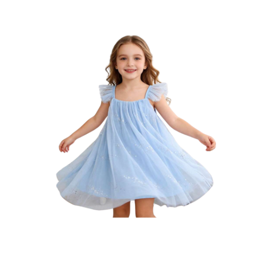 Vestido princesa celeste