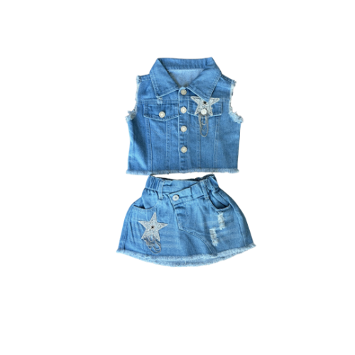 Conjunto denim stars