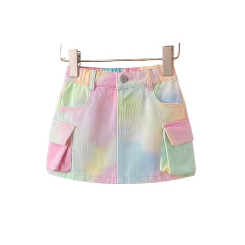 Falda denim tie dye