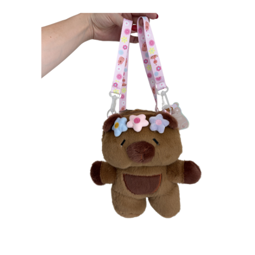mochila oso flores